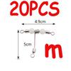 20pcs Luminous Beads /Swivel / 3-Way T Shape Stainless Wire Arms Fish Rig Branch Balance Fishing Tackle Accessories