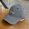 Small Plaid Soft Top Baseball Hat Spring And Summer Female Couple Outdoor Mountaineering Face Small Cap Man