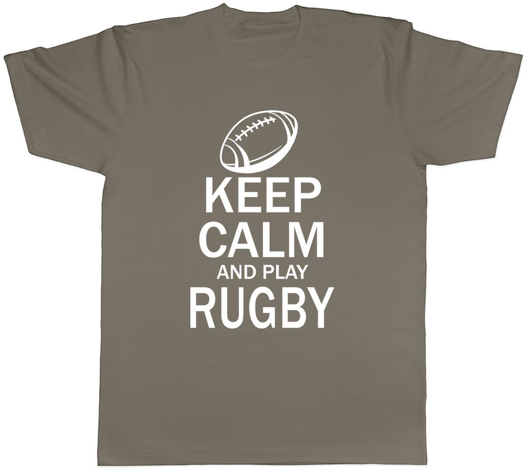Keep Calm and Play Rugby Unisexs Unisex TShirt Tee
