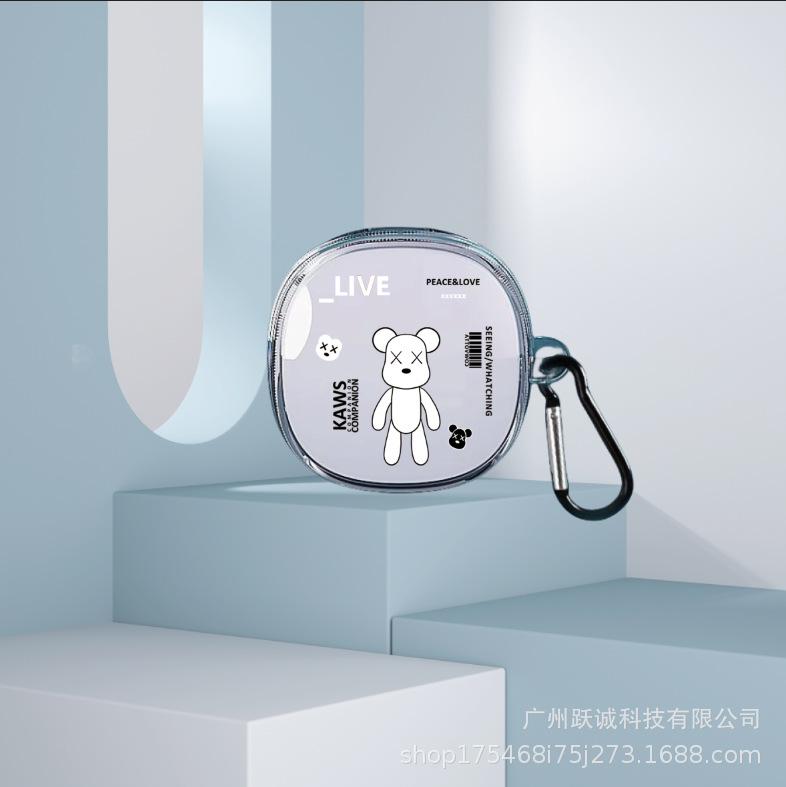 Applicable Beseus wm01 + earphone cover cute cartoon transparent bluetooth earphone soft case wm01 protective case