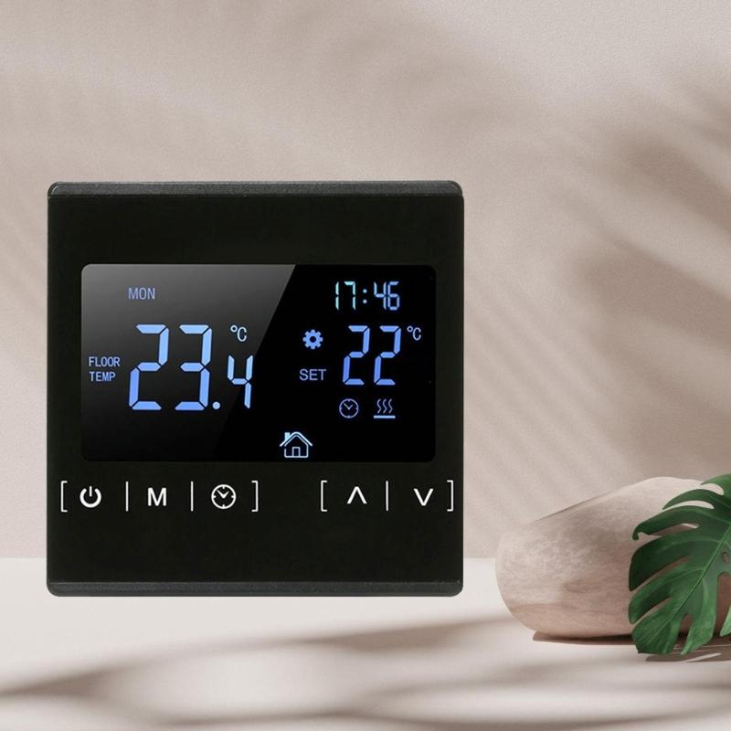 Intelligent WiFi Thermostat Programmable Room Controller for Underfloor Heating and Gas Boiler with Touch Display Screen