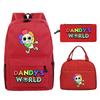 Новый мерч игры Dandy's world, персонализированная печать, школьный рюкзак из трех предметов для начальной и средней школы