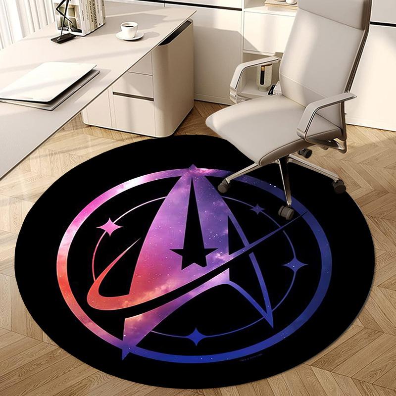 1pc Galactic Symbol Round carpet, Made of Polyester,Perfect for Decorating Office Chairs, Living Rooms fplt027