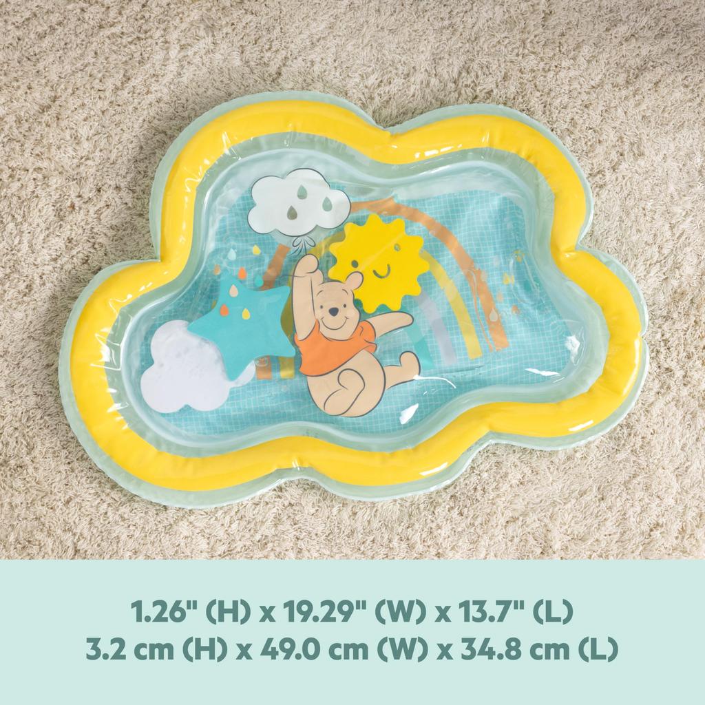 Bright Starts Winnie the Pooh Water Mat, Disney Play Mat, Water Play Mat, Cooling Mat for Prone Lie Practice, Kids2 17329