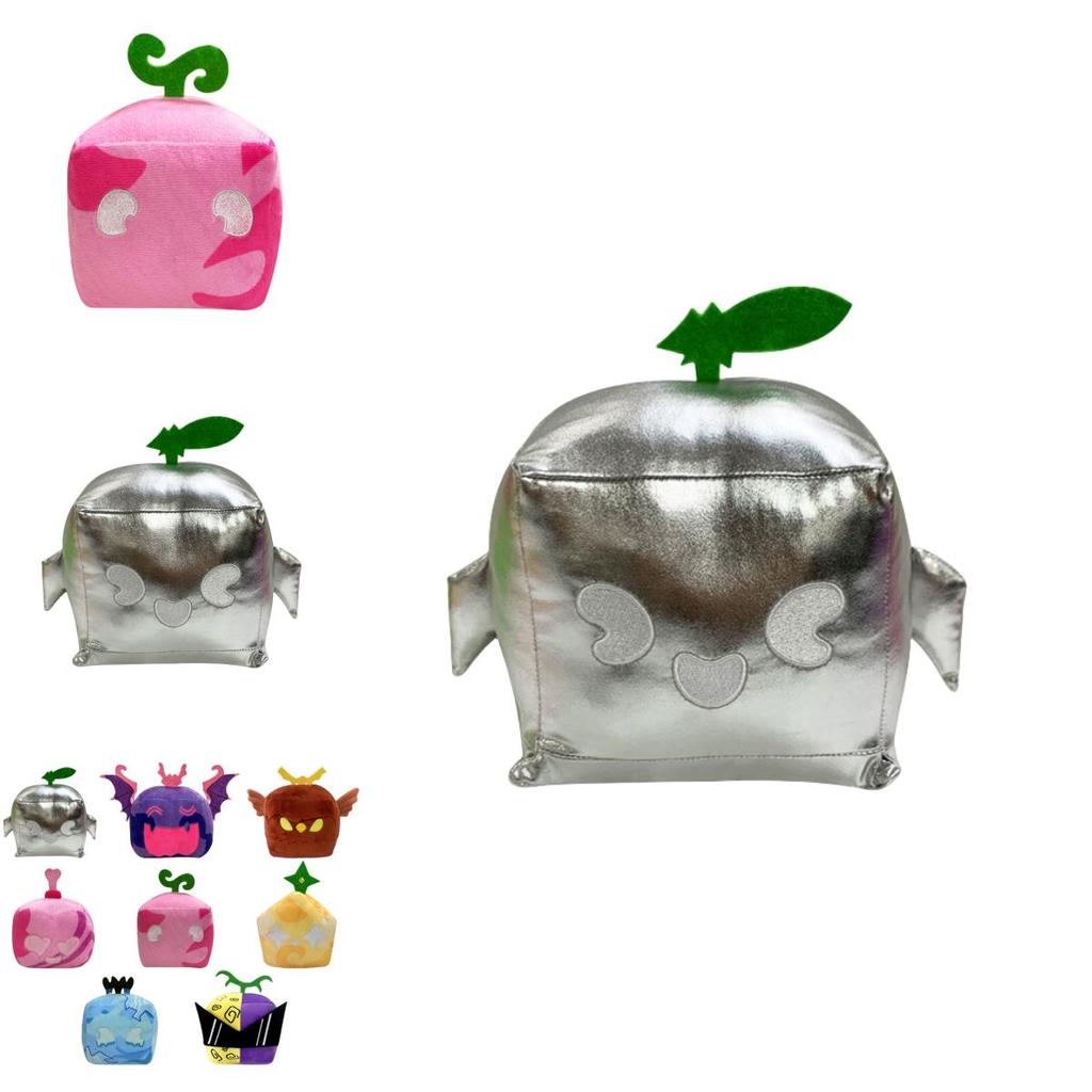 Мягкая игрушка Blox Fruits в коробке с леопардовым принтом фиолетового цвета, мягкая и пушистая фигурка животного