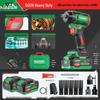 NICE High Power Rechargeable Impact Wrench - Official High Torque Electric Air Gun