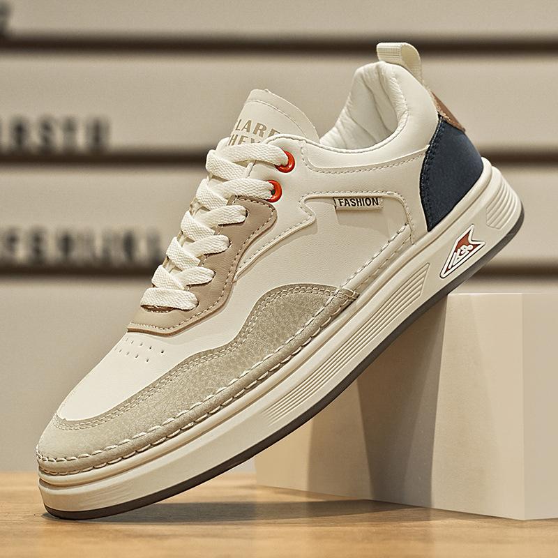 High Quality Men's Casual Leather Shoes Street Trend Comfortable Platform Sneakers Designer Men's Low Top Skateboard Shoes