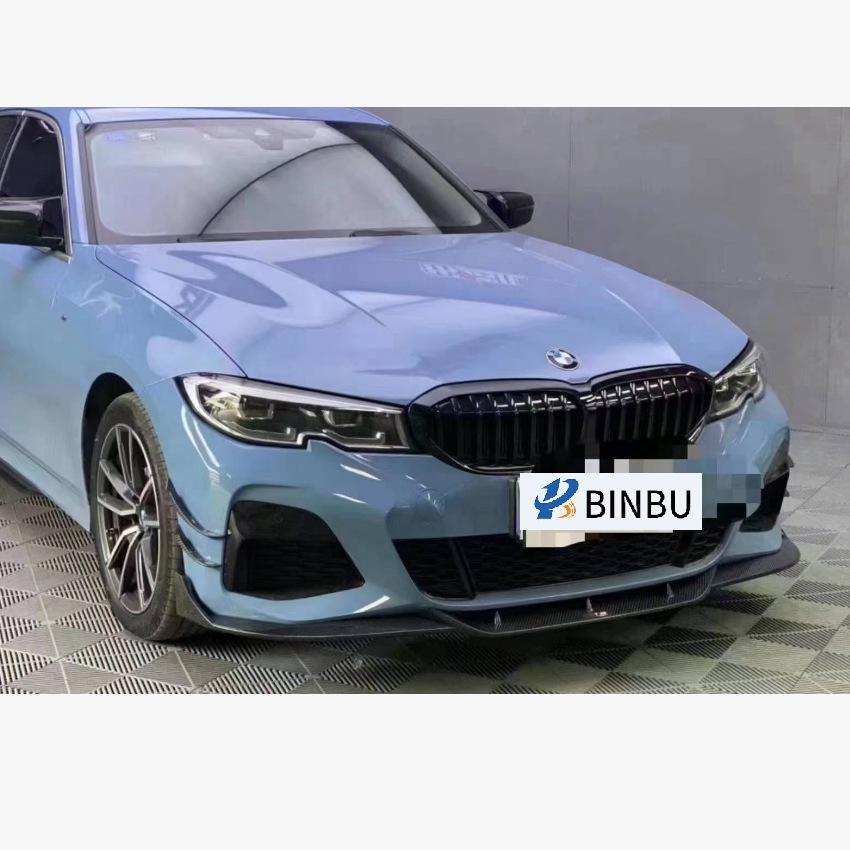 Комплект переднего карбонового сплиттера в стиле TK для BMW 3 серии G20/G28
