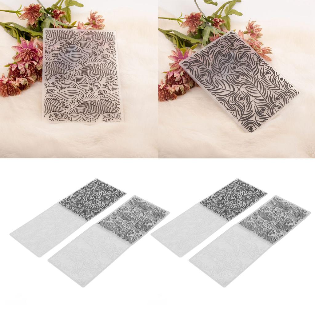 4 шт. Пластиковые папки для тиснения Billow Plant Style, многоразовые, простые в использовании папки для тиснения