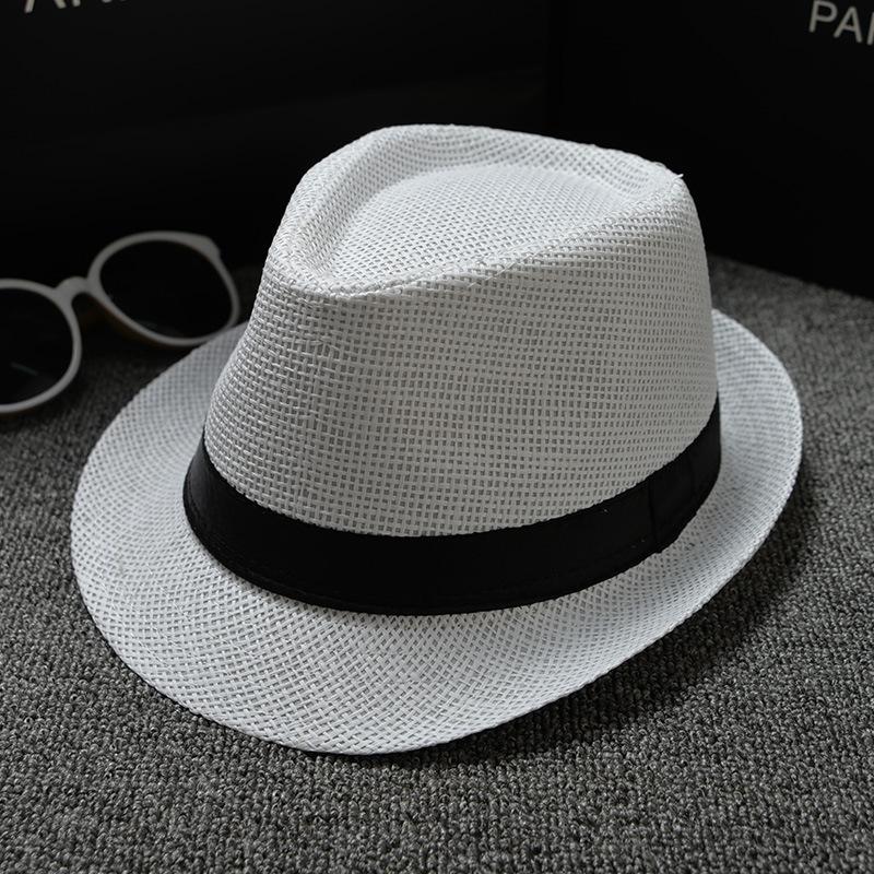 Plain Cloth British Style Male And Female Neutral Solid Color Jazz Hat Couple Panama Hat Sun Hat Yiwu