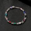 Поставка Крестообразный цветной ювелирный циркон красочный браслет 11 цветов на выбор женский браслет