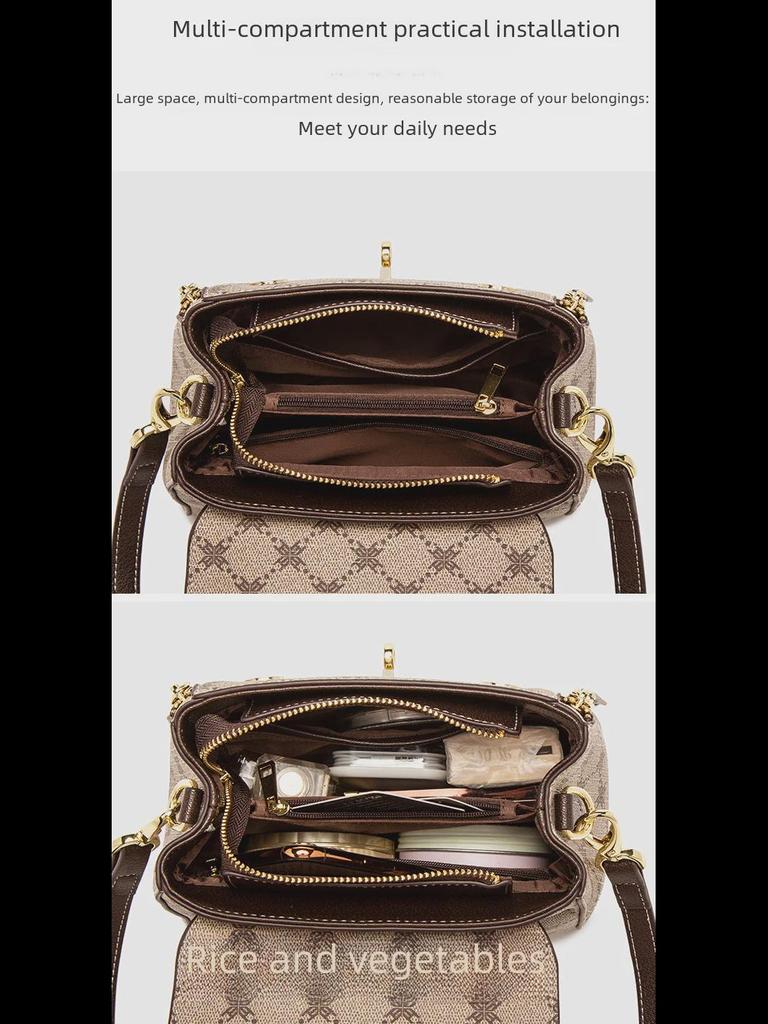 Women's 2025 Genuine Leather Retro Bucket Bag - Fashionable Shoulder Messenger Handbag