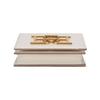 Bally B-Chain Short Metal Leather Wallet Crossbody Shoulder Bag Women bags Bone-White BRITNEY-W-83