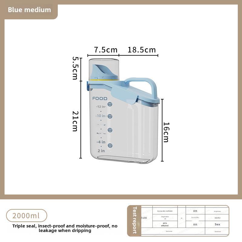 Большая прозрачная влагонепроницаемая банка для зерна с крышкой для сохранения свежести на кухне