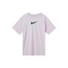 Nike Футболка с логотипом и коротким рукавом, повседневная, спортивная, с круглым вырезом, женская, розовая, фиолетовая DN5887-530