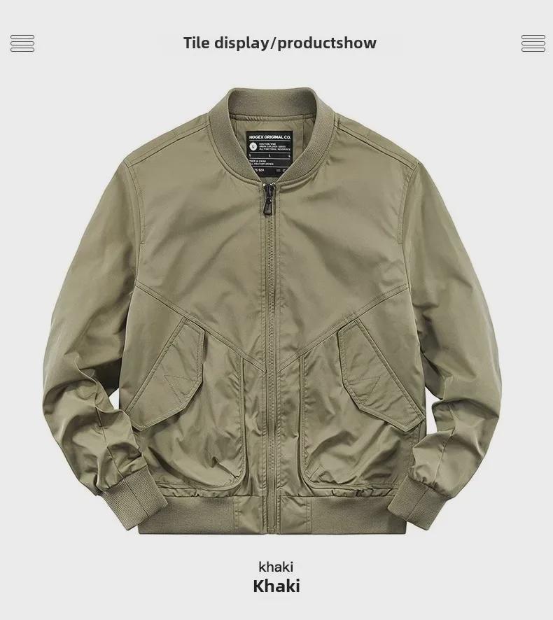 Мужская куртка пилота ВВС - повседневная бейсбольная майка армейского зеленого цвета, рабочая куртка весна/осень