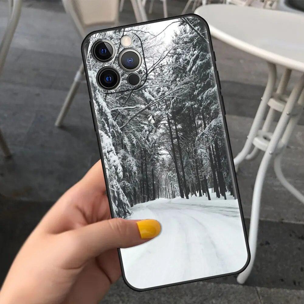 Чехол для телефона со снежным пейзажем для iPhone Samsung Galaxy Redmi Xiaomi Oppo OnePlus Note SA 7 8 9 10 11 12 13 14 20 21 22 23 53 54 Pro Max Ultra TPU Soft