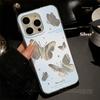 Чехол для телефона Feather Luster для Samsung A53 A14 A33 A12 A32 S24 S23 Plus S20 S21 FE для iPhone 17 15 16 13 Pro 17 16 Pro Max Чехол для телефона с бабочкой и бантом
