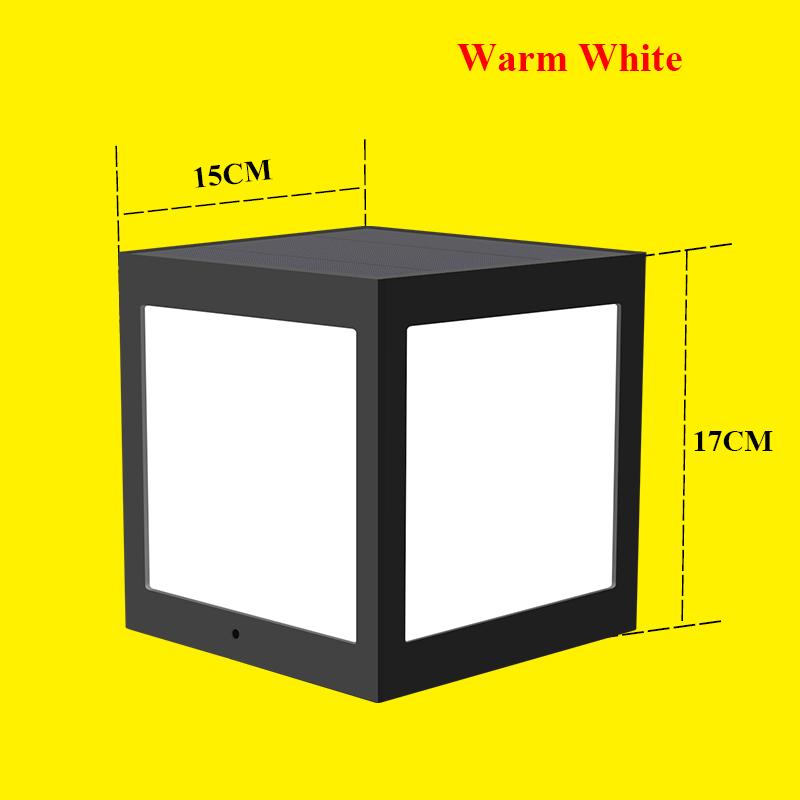 Солнечный фонарь, столбчатая лампа, наружный водонепроницаемый солнечный столб, головной светильник, солнечный ландшафтный столбик, светильник для декора двора виллы