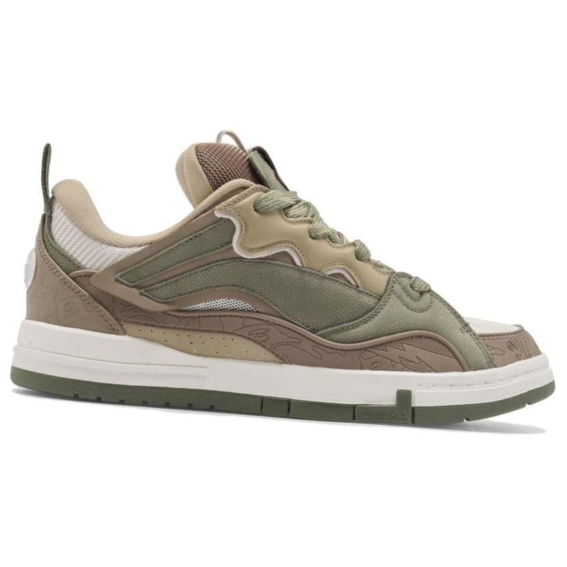 Aape X Li Ning удобные универсальные нескользящие прочные низкие кроссовки для скейтбординга мужские кроссовки зеленые коричневые AECS087-7
