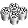 VW Hub Caps Tire Valve Stem Cap+Keychain Set Dustproof And Practical For Volkswagen GOLF Polo Tiguan VW GTI PASSAT