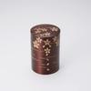 Tomioka Shoten Birch Crafts All Leather Tea Caddy Cherry Blossom L 002073