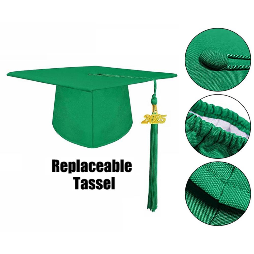 Doctor 2025 Graduation Cap Master Trencher Cap Durable Academic Hat with Tassels Graduation Season