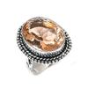 Morganite Handmade 925 Sterling Silver Jewelry Ring Size 9 K7w71