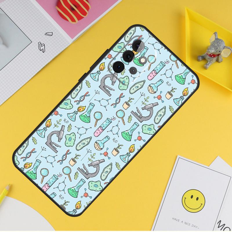 Biology and Chemistry Case For Samsung Galaxy A54 A34 A14 A13 A33 A53 A12 A32 A52 A71 A51 A15 A25 A35 A55 Cover