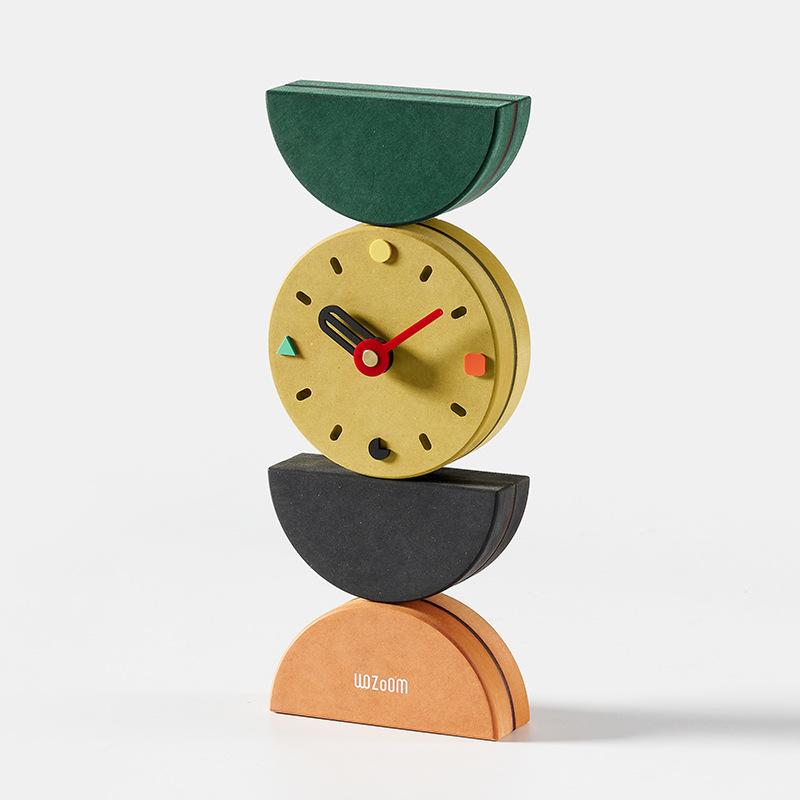 Креативные настольные часы Balance Art Цветная текстура Настольное украшение Настольные часы Декор Комната Светлая Роскошь Домашний декор Dekorasi Ruma
