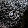 Кулон из лунного камня «Сова Луна» Готическое ожерелье Ювелирные изделия Викканское ночное небо Орел Животные Природа Птица Ожерелье Сипуха Опалит KLF03F