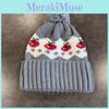 Red Cherry Knit Hat For Women Winter Warmth And Fashion Accessory