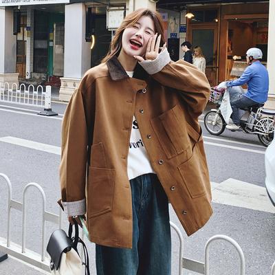 Свободная куртка в стиле колледжа, новая женская куртка в стиле ретро для невысоких мужчин