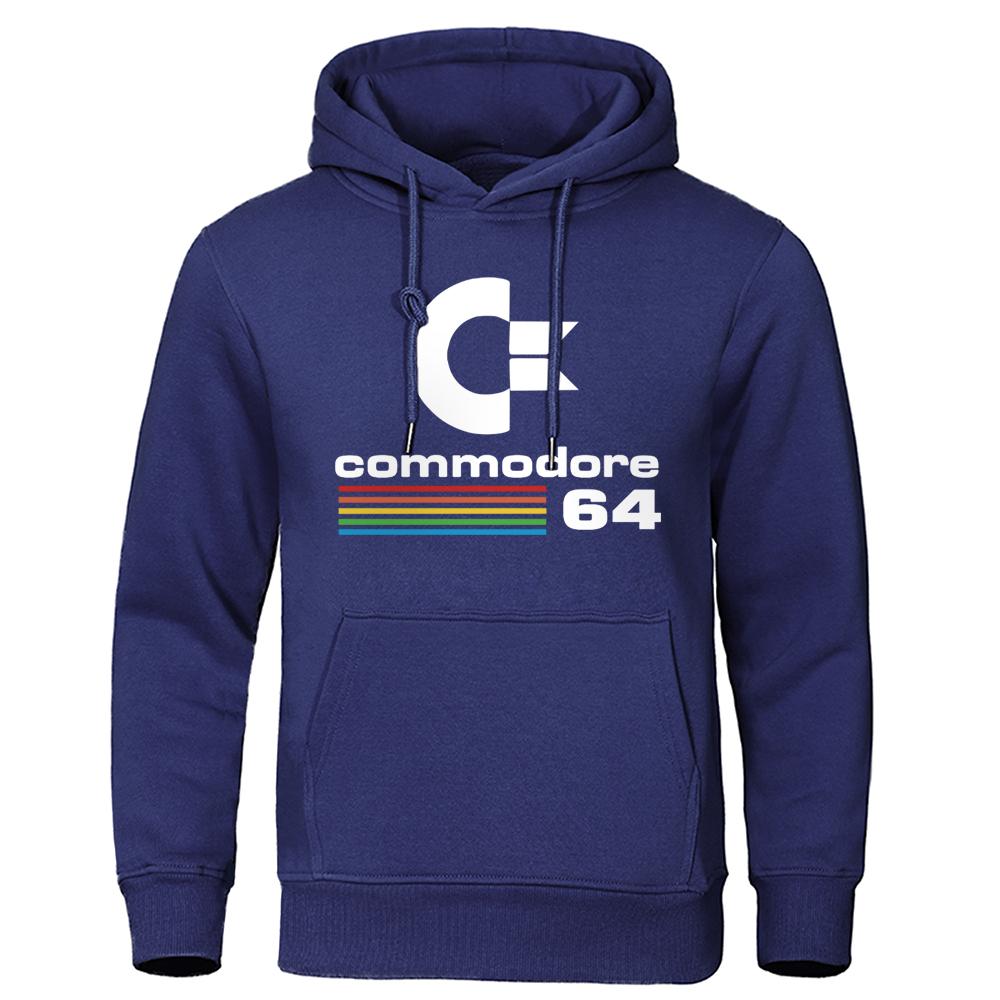 Удобный мужской спортивный костюм осень-зима толстовка с капюшоном Commodore 64 Cool Clothing Длинные рукава толстовки