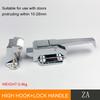 Adjustable 021A Zinc Alloy Handle for Cold Room Oven Doors Industrial Design Style Oven Door Handle
