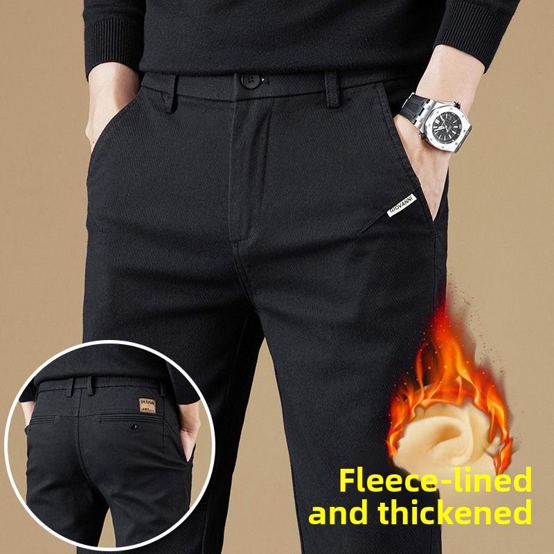 Autumn and winter velvet men's casual pants slim-fitting trousers trendy versatile men's pants