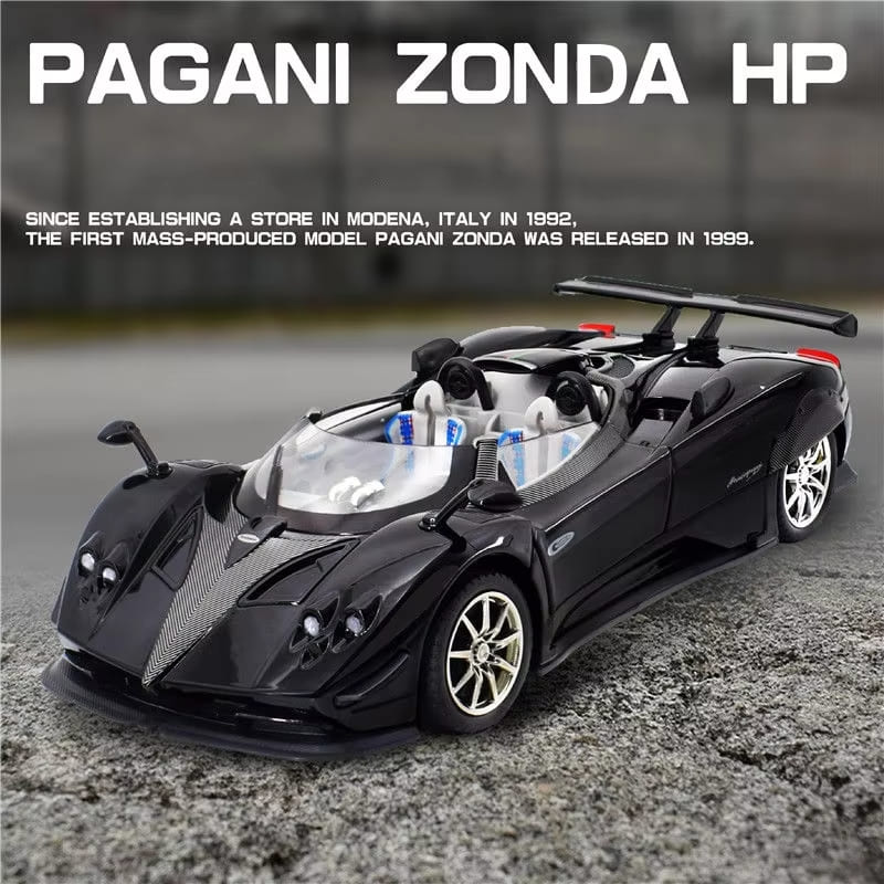 1:24 Pagani Zonda HP Barchetta Alloy Sports Car Model Die-cast Metal Racing Car Model Simulation Sound and Light Children's Toy Boy Gift