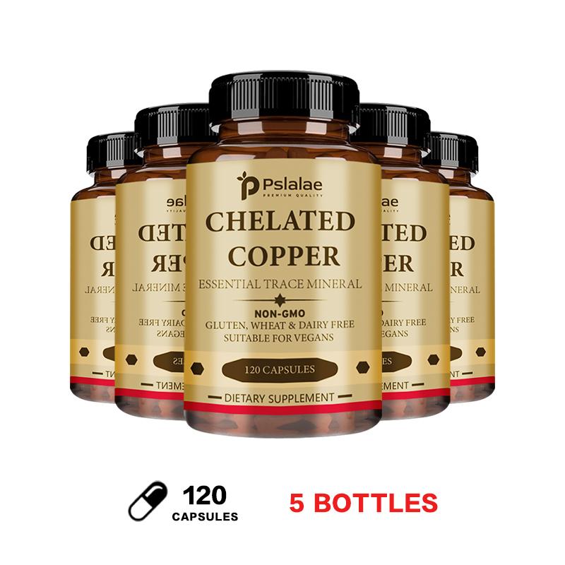 Pslalae chelated copper trace element capsules, highly absorbable organic copper, immune system support, suitable for both men and women.