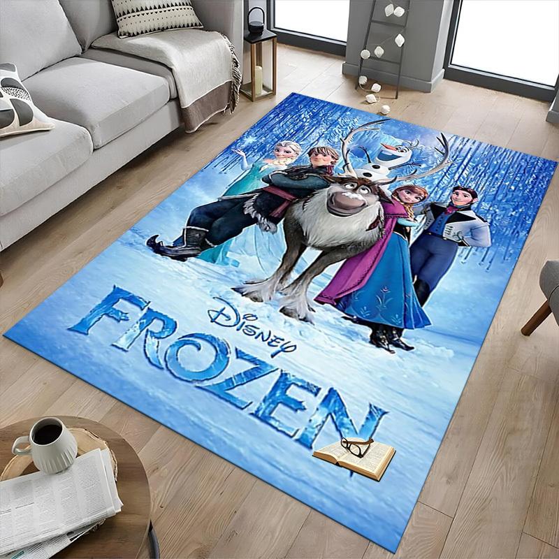 1 шт. Замороженное Disney для домашнего офиса, Прочный полиэстеровый коврик для пола с легкой очисткой, Декор для офиса, Городской стиль, Нескользящая основа, Высококачественная ткань