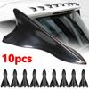 10pcs Shark Fins Diffuser Vortex Generator SUV Universal Car Roof Spoiler Bumper Antenna Wing Trunk ABS Body Kit Set Decoration