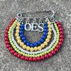 The Order of Eastern Star University Club Colored Pearl Letter Sorority Sisters Graduation Brooch