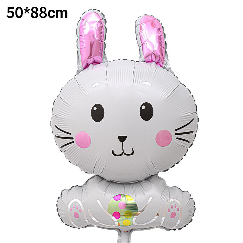 Aluminum Film Balloon Easter Egg Rabbit Chick Modeling Easter Party Decoration Arrangement Special-Shaped Balloon