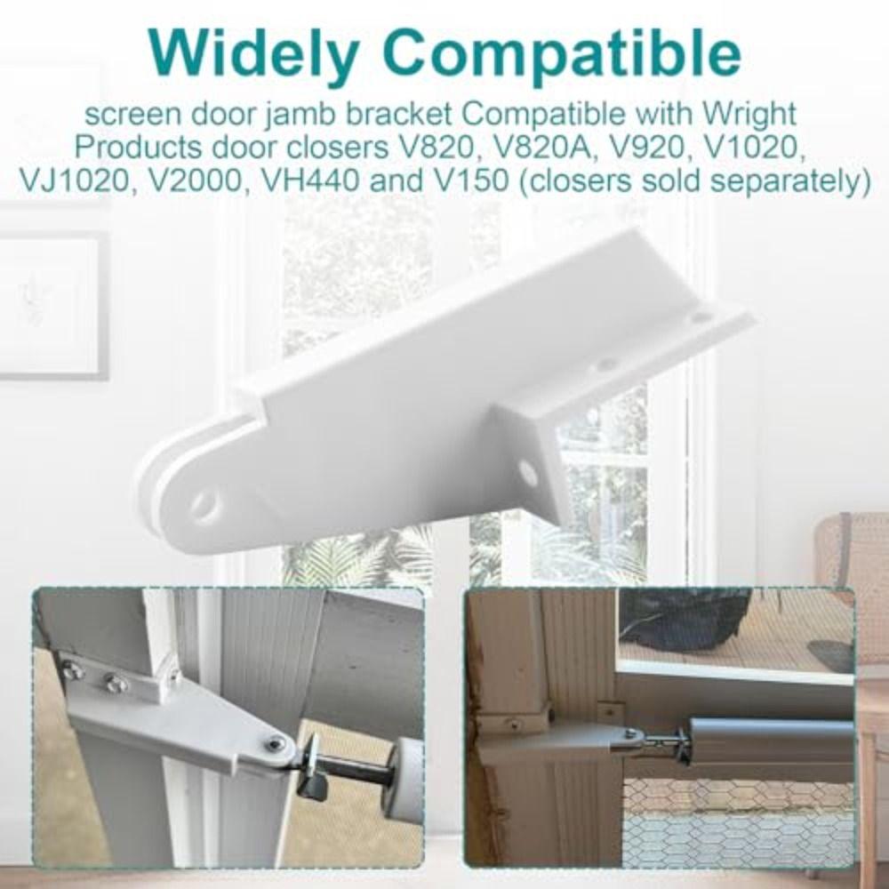 2pcs Adjustable Screen Door Closer Bracket Replacement Parts Door Post Jamb Bracket Bedroom