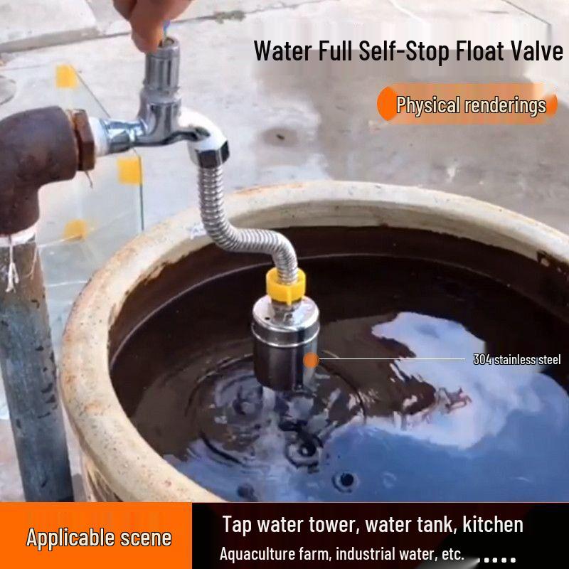 Автоматический стопорный поплавковый клапан из нержавеющей стали 304 для контроля уровня воды в баке