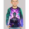 Anime One Pieces Luffy Zoro Children's 3D Digital Printing Boys Fashionable and Casual Round Neck Long Sleeved T-shirt