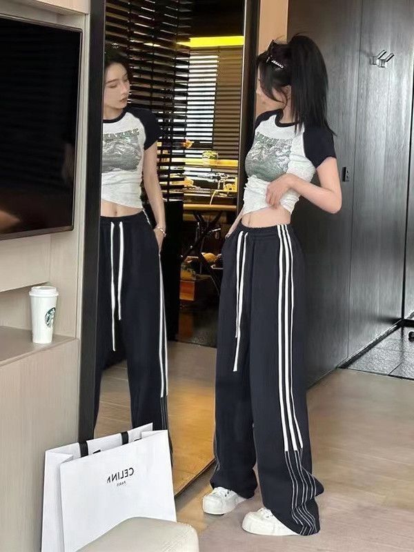 Women Baggy Harajuku Cargo Pants Streetwear Hip Hop Wide Leg Pant Parachute Sweatpants Joggers Oversized Y2K Trousers