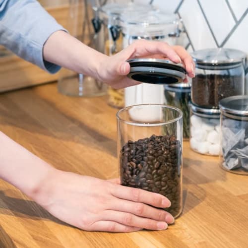 CASUAL PRODUCT Standard Glass Canister with Stainless Steel Lid, 600ml, 576867, Heat-Resistant Glass