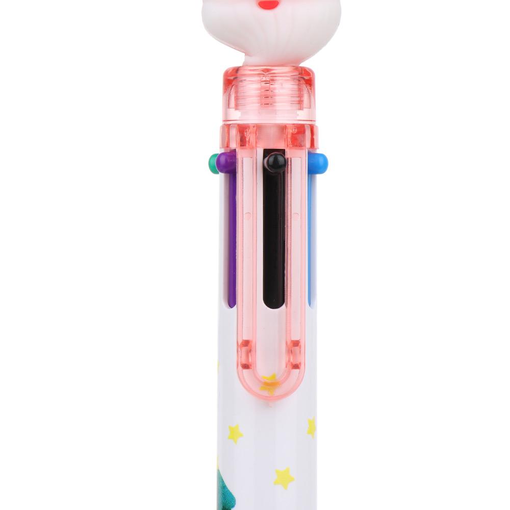 6/10Colors Cute School Gifts Xmas Stationery Santa Claus Pen Merry Christmas Cartoon Ball-point Pen