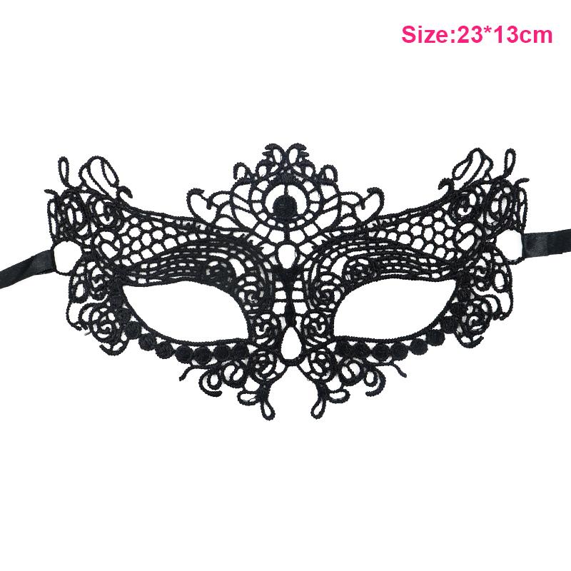 Halloween Black Queen Lace Mask No Fixed Shape Embroidery Appliques Party Costume Carnival Mask Woman Masquerade Mask