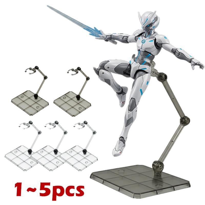 1/5Set Action Figures Adjustable Base Clear Display Stand for 1/144 HG/RG Gundam Figure Model Toys Universal Figure Model Clip